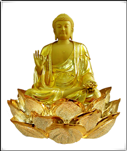 貼金蓮花釋迦摩尼佛